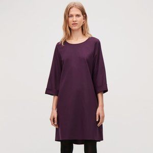 Grey Cos Wool A-line shift dress - sz 12